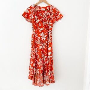 Urban Outfitters Daphne Floral Wrap Dress Urban Outfitters